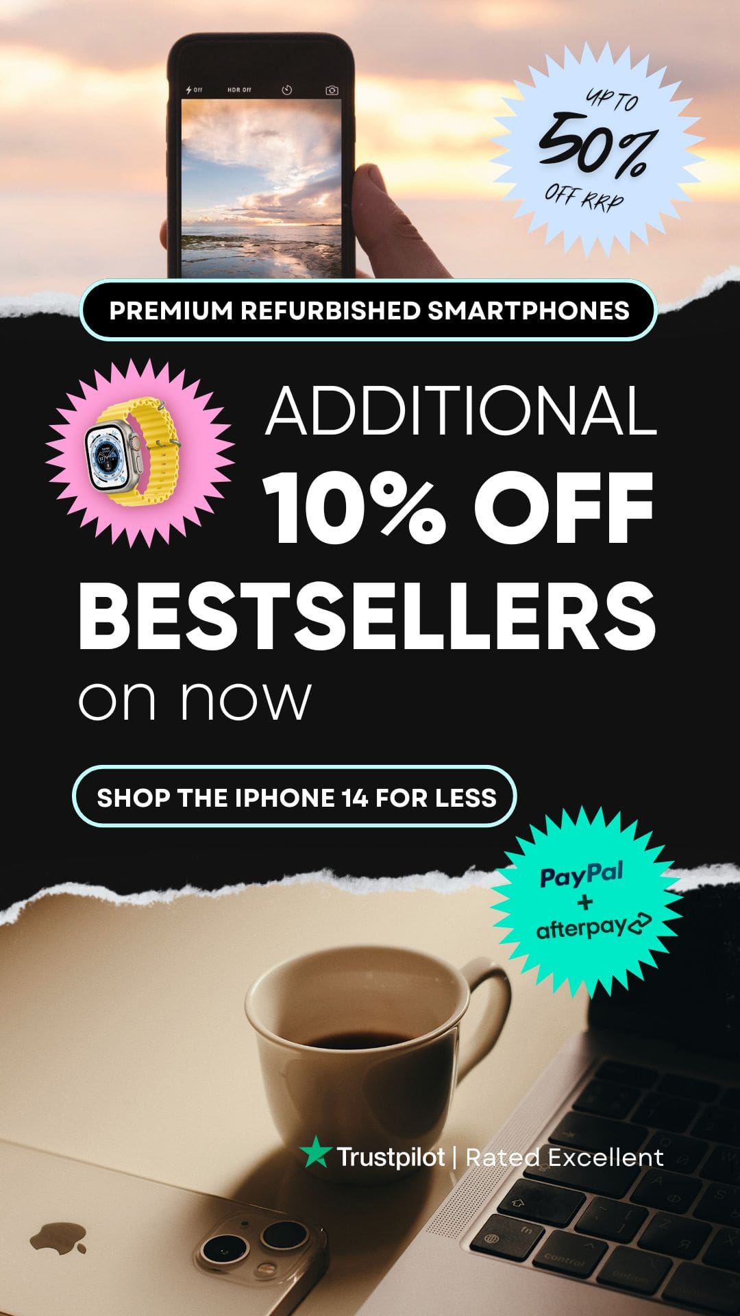 Refurbished iPhones | 10% off Bestsellers in May with Frank Mobile