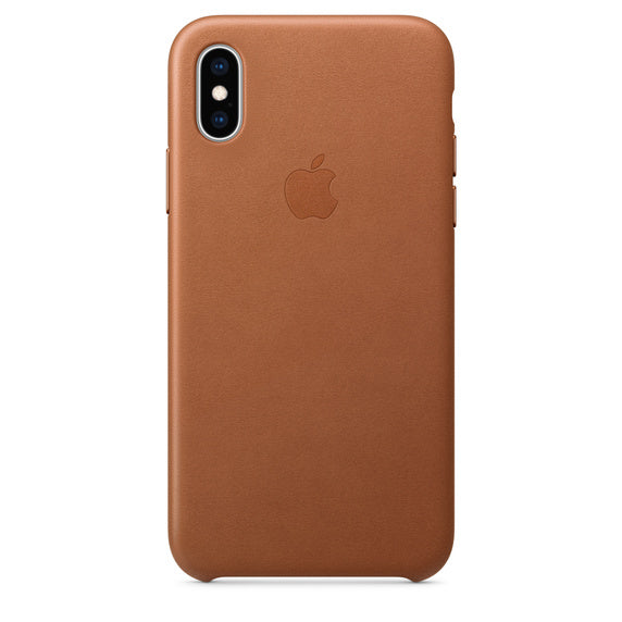 iPhone XS Leather Case Saddle Brown