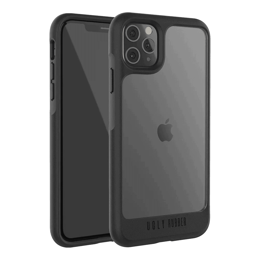 Black transparent ugly rubber case for iPhone 11 Pro by Frank Mobile