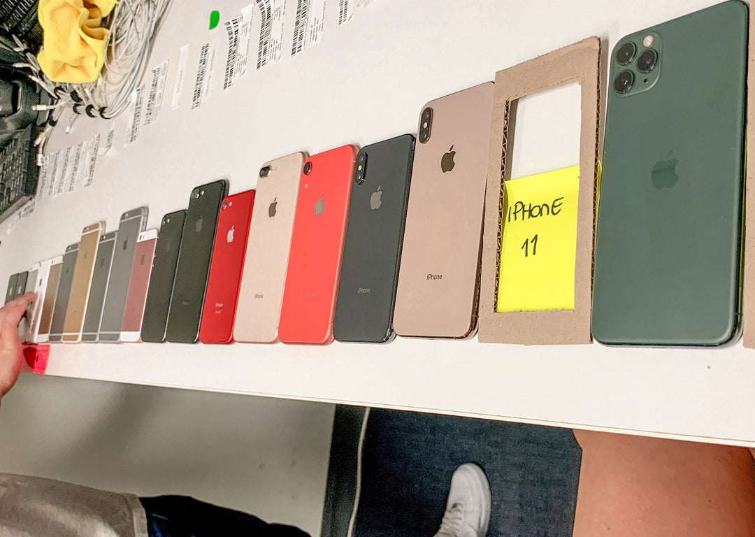 iPhone models in a row