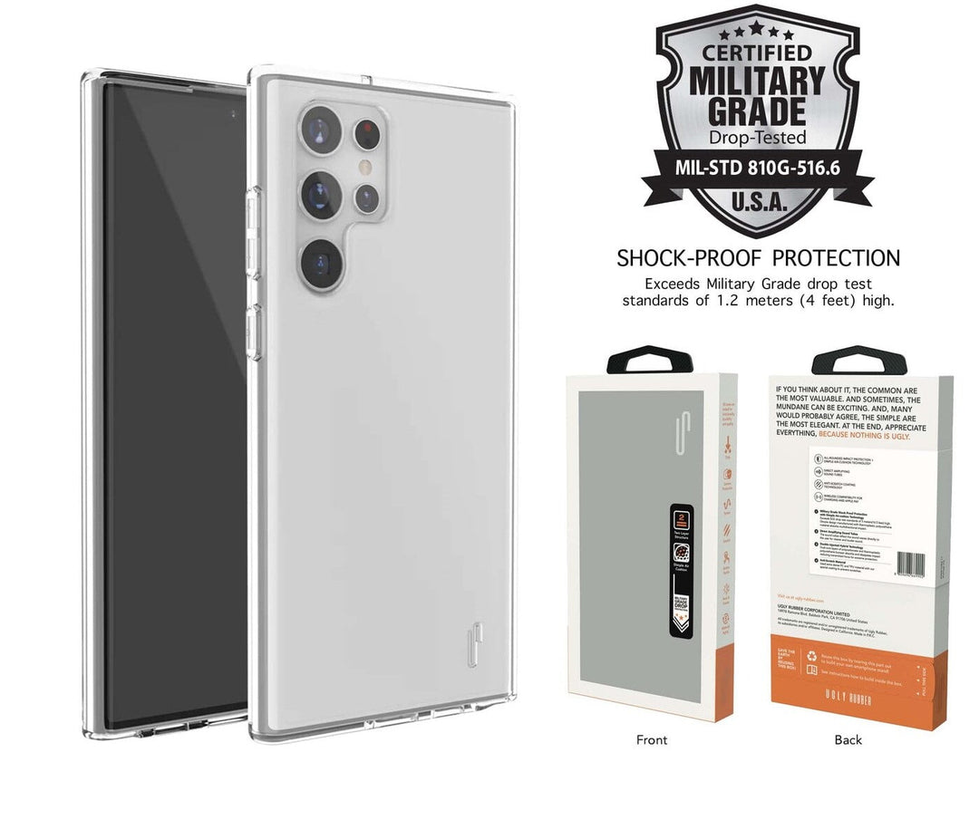 Ugly Rubber Pure Transparent Armor Case for Samsung Galaxy S22 Ultra | Case | Ugly Rubber | Frank Mobile