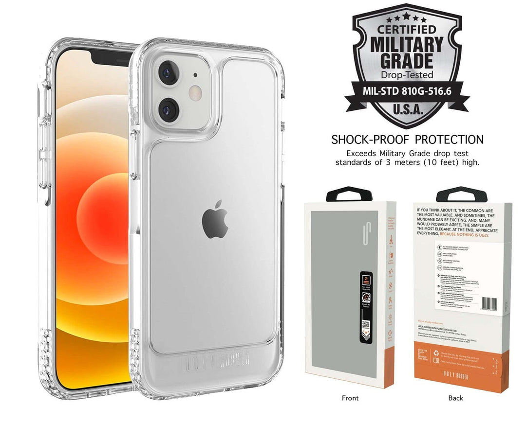Ugly Rubber U-Model Bumper Clear Case for iPhone 12 Mini | Case | Ugly Rubber | Frank Mobile