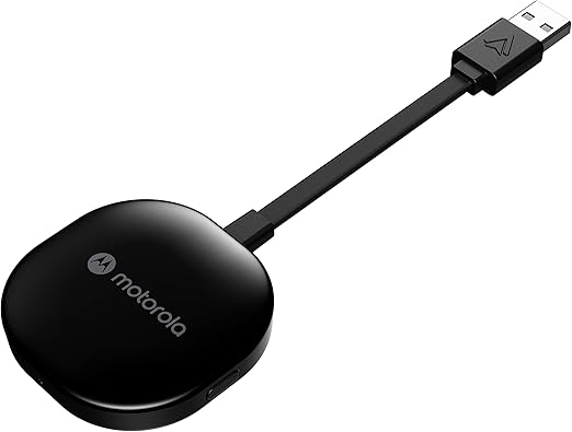 Motorola Ma1 Wireless Android Auto Car Adapter Black