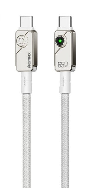 Remax-Fast-Charging Zinc Alloy 1m Braided Type-C to to Type-C Cable