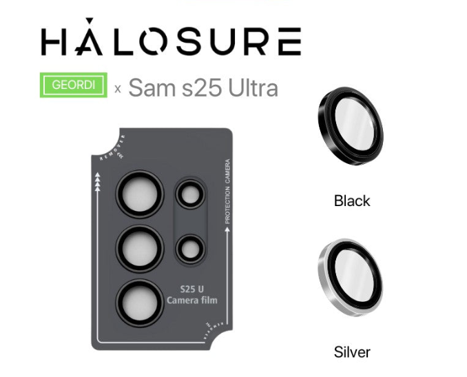 Halosure Geordi Rear Camera Lens Armour Protector (Anti-Reflection), Samsung S25 Ultra