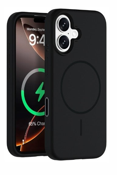 iShield [Ultra MagSafe] Liquid Silicon Snap Case iPhone 16 Black