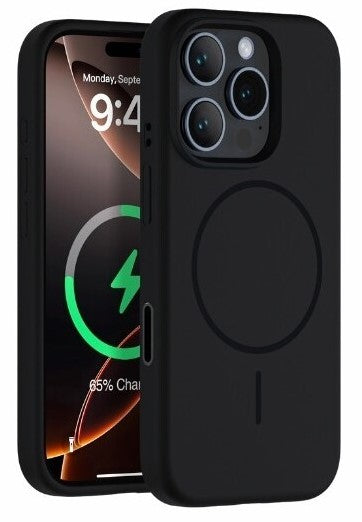 iShield [Ultra MagSafe] Liquid Silicon Snap Case iPhone 15 Pro-Black