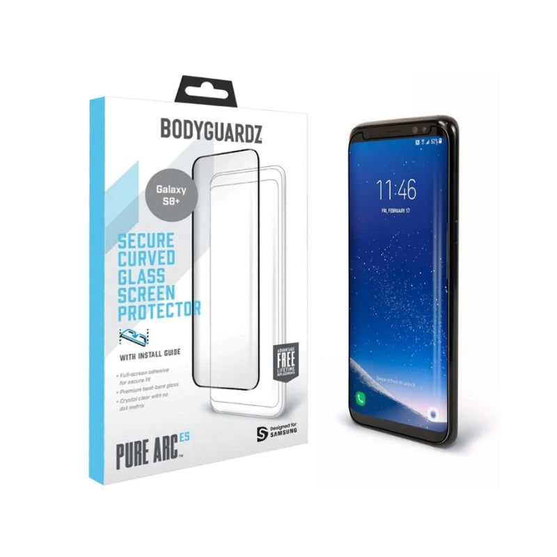 BodyGuardz Pure Arc ES Galaxy S8 Glass Screen Protector