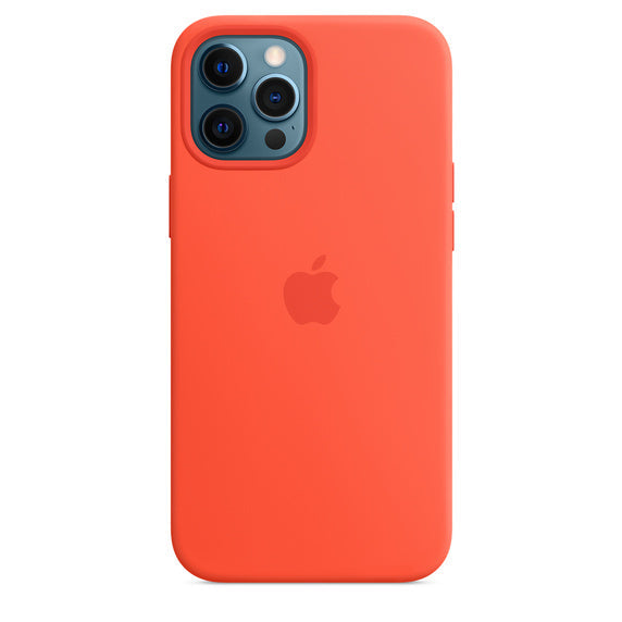 Original Apple iPhone 12 | 12 Pro Silicon MagSafe Case Electric Orange
