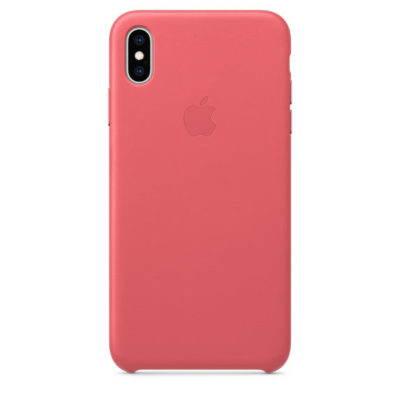 Original Apple iPhone XS Max Leather Case Peony Pink
