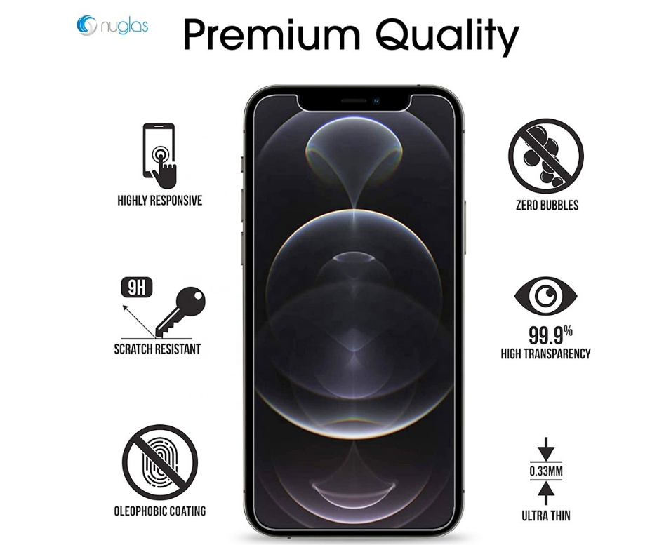 Refurbished Nuglas Nuglas Tempered Glass Protection (iPhone 13 & 13 Pro) By Frank Mobile Australia