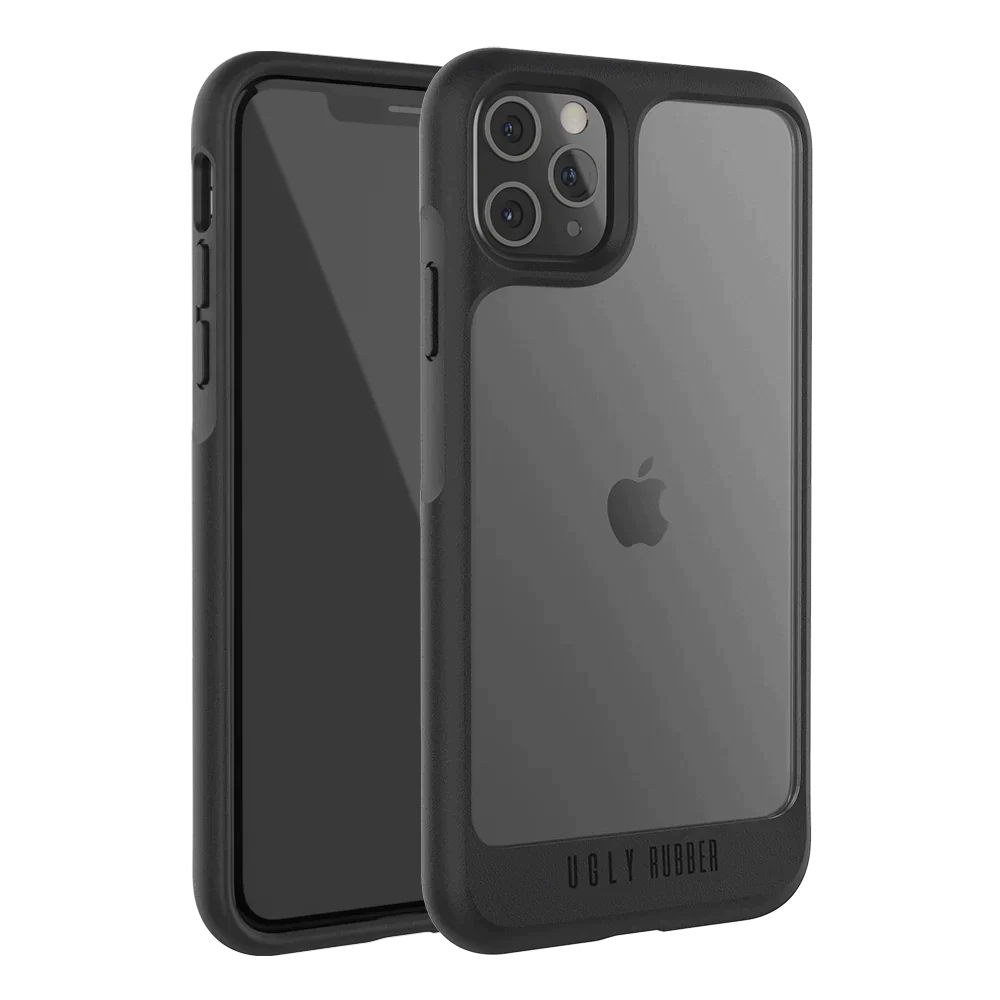 Black transparent ugly rubber case for iPhone 11 Pro by Frank Mobile